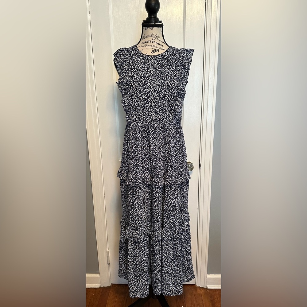 JCrew Factory ruffle tiered dress